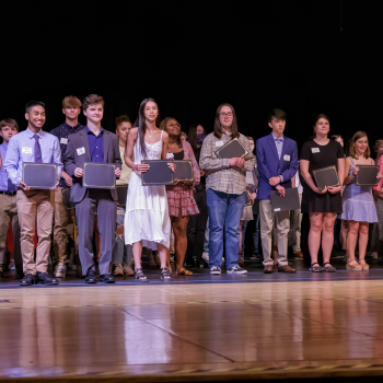 Group of students on stage